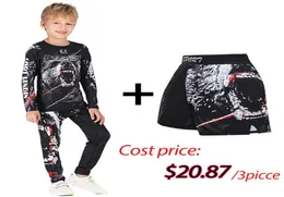 Men039s TrackSuits Kids Mma Boksen Compressie Tshirt Broek Rashguard Jiu Jusit Lange Mouw Strakke Kinderen BJJ Sportsuit4798953