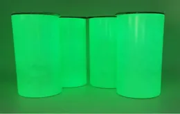 20 uncji DIY Sublimacja Tubllers Kubek Glow w ciemnych kubkach 20 uncji prosty chudy z świetlistym farbą Luminous1 Magic Magic Tra4541654