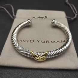 Pulseira de pulseira dy pulseira de pulseira David Yurma x 10mm para mulheres de alta qualidade Cable Cruz Collection vintage Itnic Loop Hoop Punk Jóias 5616