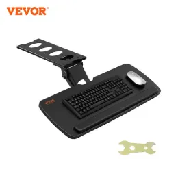 Accessories VEVOR Keyboard Tray under Desk Adjustable Height and Angle Keyboard Tray Slide out and Holder for Typing in Home and Office Work