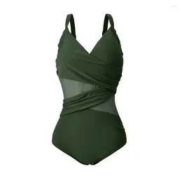 Frauen Badebekleidung plus Größe Frauen 2024 Sexy Mesh One -Stück Badeanzug Frauen großer Badeanzug Sommer Beachwear Schwimmen 4xl