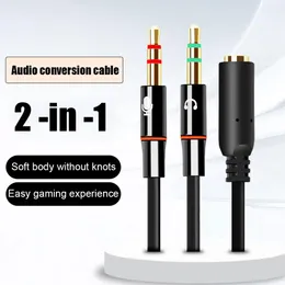 Adattatori per cuffie per computer Cavo audio 2 in 1 Adattatori cavo convertitore convertitore per microfono per telefono cellulare Convertitore