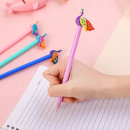قطعة واحدة من Lytwtw's Stationery لطيف الحلوى Coll Color Peacock Pen School School Supply Creative Kawaii Gel Pen