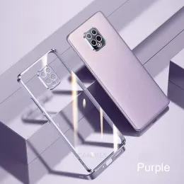 Luxo Clear Clear Bumper Case para Xiaomi Redmi Nota 9 Pro Transparente Silicone Turn Silicone Tampa XIOMI Note9 S 9Pro