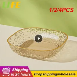 Plates 1/2/4PCS Net Red Fruit Plate Deluxe Durable Strict Selection Of Materials Fashionable Convenient Snack Smooth