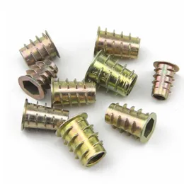 60pcs /100pcs /140pcs m4 m5 m6 m8 m10 zinc alloy thread for wood insert nut flange hex hex hex hex hex kit stit