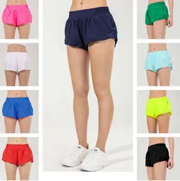 Lu-Z Womens Yoga Shorts Hot Athletic Yoga Pants Elastic Waistband Running Pocchi