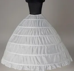 6 Hoops Petticoat na suknię balową suknie ślubne Nietopione materiał regulowany talia Crinoline Puffy sukienka dla podsekcji ślubnej AL21623511374