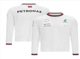 Petronas Sweatshirts T قمصان مرسيدس AMG واحد سباق رجال الرجال غير الرسمي الطويل الأكمام تي شيرت بنز لويس هاملتون العمل ملابس Tshirt 1KCD5648102