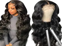 30inch Brazilian Body Wave Human Hair Wigs 13x4 Lace Closure Wig 180 Density Pre Plucked Lace Front Wigs gagaqueen hair2919647