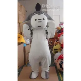 Mascotte costumi in schiuma simpatica grigio asino cartone animato peluche abito di fantasia natalizio di halloween costume da mascotte