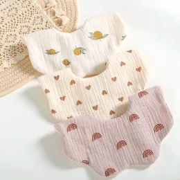 Bebek Önlükler 6 Katmanlar Gezazı Muslin Bebek Çocuk Bandana Besleme Haval Bezi Yumuşak Yenidoğan Bebek Tükürük Havlusu Bebek Kız Erkek Aksesuar