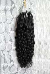 7A Micro Loop Human Hair Extensions brasiliano 100g Virgin Curly Capelli cinesi Micro Loop Extensions Deep Curly8584623