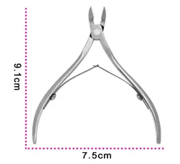 Cutícula de unha Cuttador de aço inoxidável nipper dedo Clipper e dedo da pele morta Cutícula de cutícula Removedor de tesoura Manicure Ferramenta de arte da unha5916885