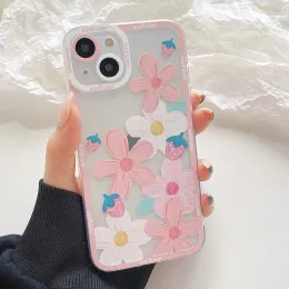 Souple for Samsung Galaxy S22 S23 S24 S21 S20 S10 Fe Plus Note 10 20 Ultra Soft TPU Floral Flower Mönster Telefonfodral omslag