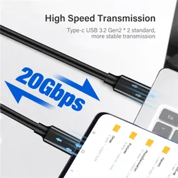 USB 3.2 Gen 2タイプCからCケーブル20GBPSタイプCコード4K UHD PD 100W高速充電データワイヤ用ワイヤーiPad Pro Galaxy S22 5m