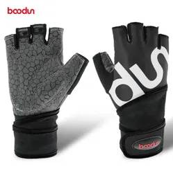 Boodun uomini donne guanti da ginnastica a mezza fingera CrossFit Fitness guanti guanti da corpo Sollezzo del polso Peso Sport Gloves per Muscu2314364