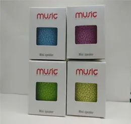 Mini Portable Crackle Texture Bluetooth Wireless Speaker مع LED Support U Disk TF Card Player في Box 4336932