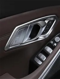 Araba stili iç kapı kasesi dekorasyon çerçevesi kapak BMW 3 Serisi G20 G28 2020 LHD İç Abs Sticters7500027