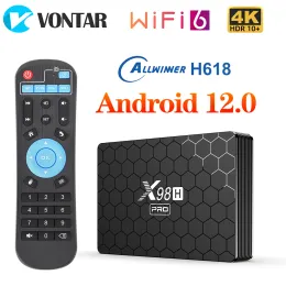 Box 2022 X98H Pro TV Box Android 12.0 Allwinner H618 지원 4K WiFi6 1000M LAN Set Top Box 2GB 16GB 32GB VS X96 MAX X96H