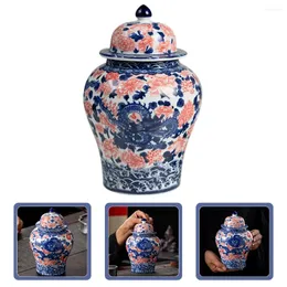 Бутылки для хранения синий и белый чай CAN Ceramic Food Canister Pot Contain Diser Frunt Jar Ceramics запечатана