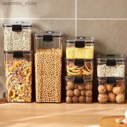 Пищевые банки Canisters Food Storae Kitchen Container Plastic Box Jars для объемных хлопьев кухни оранизаторы для кладовой банки оранизатора с крышкой дома L49