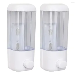 Liquid Soap Dispenser 2Pcs 500ML Manual Large Capacity Machine Wall Hanging Type Simple For