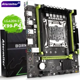 마더 보드 A 터미터 X99 P4 마더 보드 슬롯 LGA20113 USB3.0 NVME M.2 SSD 지원 DDR4 Reg ECC 메모리 및 Inter Xeon E5 V4 V3 프로세서