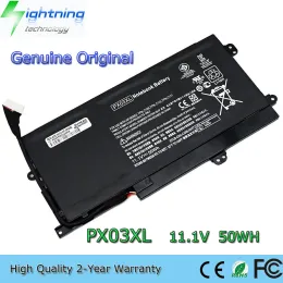 Batterier Ny äkta original PX03XL 11.1V 50Wh Laptop Battery för HP Envy 14 TouchSmart M6 M6K Sleekbook 715050001
