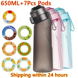 Air Flavored Water Bottle Scent Up Cup Sports For Outdoor Fitness Fashion With Straw Flavor Pods 240409