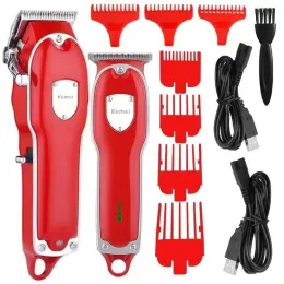 Trimmare kemei km3911 Nya herrhårklippare Twopiece kostym LED Display Metal Hair Clipper USB laddning Elektrisk trimmer hårklippare