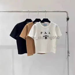 Tasarımcı Kadın Tişörtleri Kadın Kontrast Mektubu Kısa Kollu Tişört Kadın için 24 Yaz Yeni Gündelik ve Yaşını Azaltan Konforlu Sweater Tees Tees