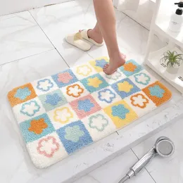Bath Mats DEXI Bathroom Carpets Microfiber Home Decor Doormat For Shower Room Bathtub Toilet Floor Rugs Mat Anti-slip Pad