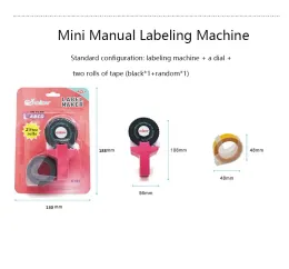 Hushåll mini bärbar manuell etikettmaskin 3D prägling maskin skrivmaskin för 9mm dymo handgardin dekorativt bandpapper