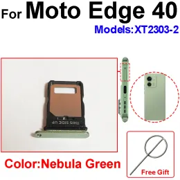 SIM-kortfackhållare för Motorola Moto Edge 40 Edge 40 NEO XT2303-2 XT2307-1 SIM-kortplats Kortläsare Adapterdelar