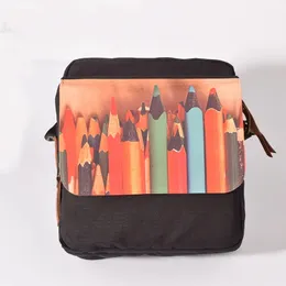 DHL50PCS Messenger Bags Sublimation Diy Белый односторонний пустой пустой пропускная крышка крышка поперечного лопата мешок для поперечного тела сумки