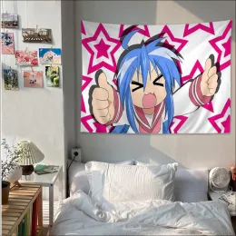 Anime Lucky Star Tapestry Chart Tapestry per soggiorno Dorm decorazioni Dorm Art Home Decor