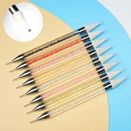 Pietre di pittura a punta a punta a doppia estremità per perle in cristallo per perle di rinestonesamponi per la matita per le nail art