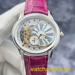Schweizer AP Armband Uhr Jahrtausend Serie 77247BC Original Diamond 18K Weißgold Hohlhöhle Fritillaria Zifferblatt kleiner Nadelhandbuch Mechanik