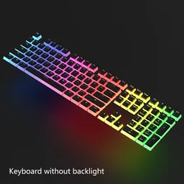 Keyboards 104 Keys Pudding Keycaps OEM Profile Double Shot PBT Backlight Keycaps for Mechanical Gaming Keyboard Cherry Mx Switch