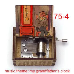 Drewniane pudełko muzyczne moje dziadek dziadek dziadek nowy prezenty urodzinowe noworo