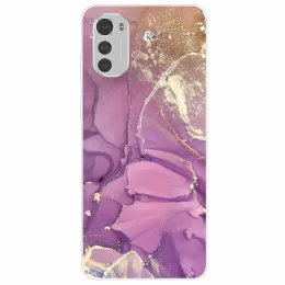 For Moto G52j 5G Case G52 Marble Soft Silicone TPU Phone Covers for Motorola Moto G52 Case Clear Bumper Paras For MotoG52j G 52