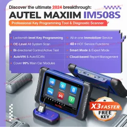 Autel Maxiim IM508S Immo Nyckelprogrammerare Auto Nyckel FOB Programmeringsverktyg Alla system Diagnostisk OBD2 -skanner 2 år gratis uppdatering