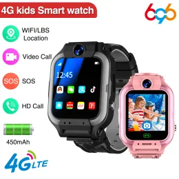 RELISÕES CRIANÇAS GPS Smartwatch SOS SMAT IMATURA SMINT SMILT WIFI 4G RELOCAR SIM CARTO SIM Posicionamento do rastreador Anti Lost Kids Chamada