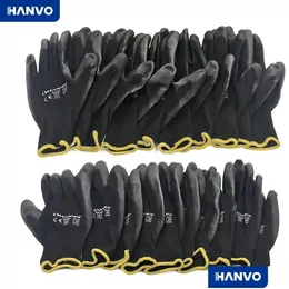 Hand Protection Wholesale Work Gloves Pu Coated Nitrile Safety Glove For Mechanic Working Nylon Cotton Palm Ce En388 Oem Drop Delivery Dhkhl