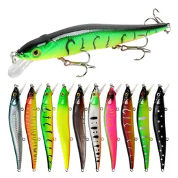 1pcs Fischereiköder 115 mm14g Minnow Crankbait Wobblers 3d Eyes Barch Artific Bait Pike Karpfen Schwimmpesca 240327