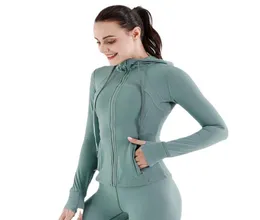 Yoga Outfits Jacket s Same Style Women's Running Jackets Autumn/winter Hooded Long Sleeve Zipper Skintight Fitness Suit5891615