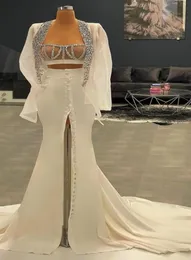 2021 plus size arabic aso ebi luxuoso elegante sereia baile vestidos de cristais de miçangas festas formais da segunda recepção GO5999368