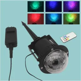 LED Water Ripples Stage Light AC 100240V 3w RGBW Waterproof Projector Stage Lamp with Remote Controller Holiday Home Party8397547