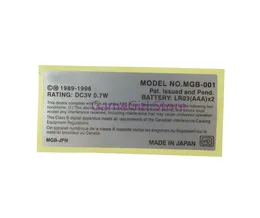 Sostituzione di 200 pc per Nintendo Gameboy GBA GBC GBP GBA SP Game Console Back Tag Etichetta Adesivo